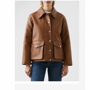 Rails Tan Faux Leather Jacket NWT